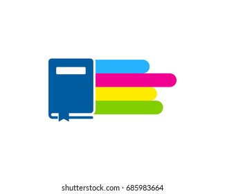 Book Paint Icon Logo Design Element