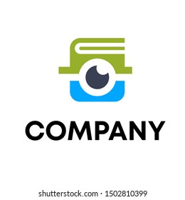 book paper fold logo vector design