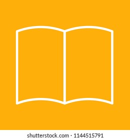 book, paper icon, stock vector illustration, EPS10.