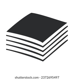 Icono de libro, servilleta de papel y bloc de notas
