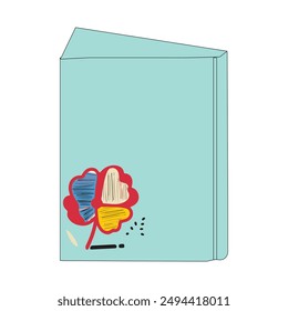 Papel de libro abierto o páginas de libro de texto con el Vector de texto ilustración de dibujos animados aislado en el Clipart de fondo de color, un solo libro