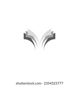 Book, papers, sheets geometric symbol simple logo vector