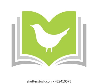 book parakeet silhouette image vector icon