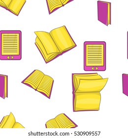 Book pattern. Cartoon illustration of book vector pattern for web