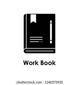 book, pen, bookmark icon. Element of business icon with description. Glyph icon for website design and development, app development. Premium icon