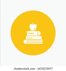 Book, Pen, Food, Education white glyph icon