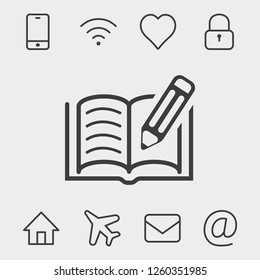 book pen icon