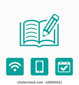 book pen icon