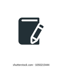 Book and Pen Icon Design