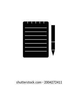 Book and pen icon, eps 10