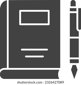 Buchen Sie Pen Icon Bild. Geeignet für mobile Anwendungen.