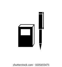 Book and pen icon symbol