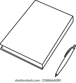 book pen icon vector illustration
