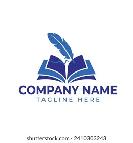 logotipo de arte de lectura y escritura