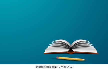 Book and pencil