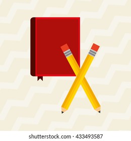 book and pencil design 