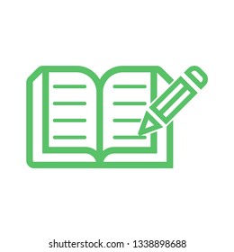 Book with pencil icon