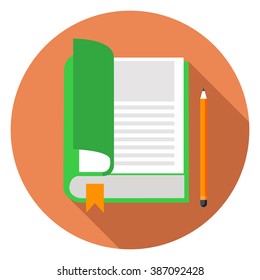 book pencil icon