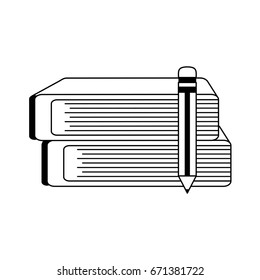book with pencil icon image 