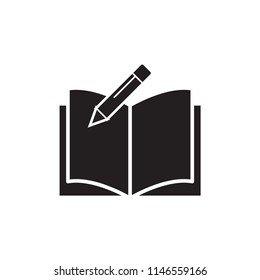 Book and Pencil icon sign trendy