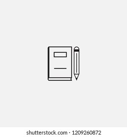 book and pencil icon template design