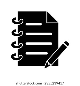 Book and pencil icon vector on trendy design