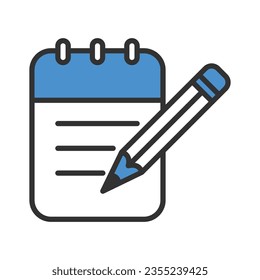 Vector de iconos de libro y lápiz en el diseño de moda