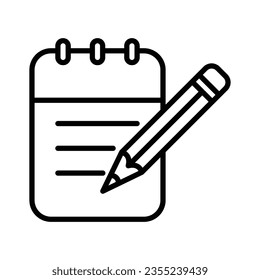 Vector de iconos de libro y lápiz en el diseño de moda