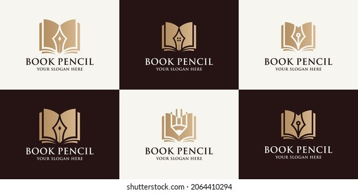 Book Pencil Inspiration Logo For Educational Symbol