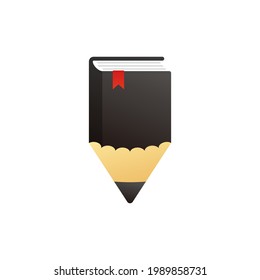 Book pencil logo template design