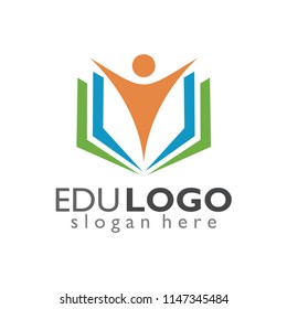 Book with People Education Logo Template