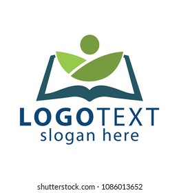 Book and people education logo vector template