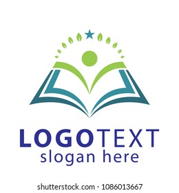 Book and people education logo vector template