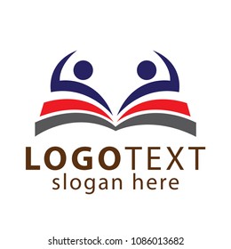 Book and people education logo vector template