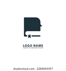 book and people logo icon vector. Abstract graphic in simple flat illustration style.