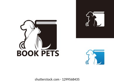 Book Pets Logo Template Design Vector, Emblem, Design Concept, Creative Symbol, Icon