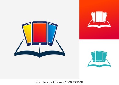 Book Phone Logo Template Design Vector, Emblem, Design Concept, Creative Symbol, Icon