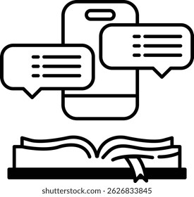 A book with a phone on top of it