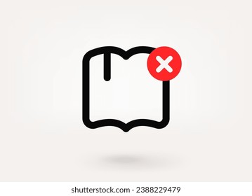 Book pictogram with approve check mark. Linear vector linear icon