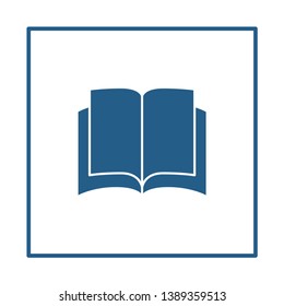 Book pictogram. Library and study icon