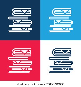 Pile-blau und rot - minimale Icon-Einstellung buchen