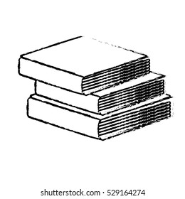 book pile icon image vector illustration design 