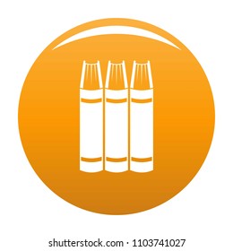 Book pile icon. Simple illustration of book pile vector icon for any design orange