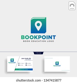 book pin marker or navigation map simple line logo template vector illustration icon element