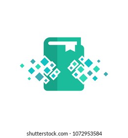 Book Pixel logo Icon Design