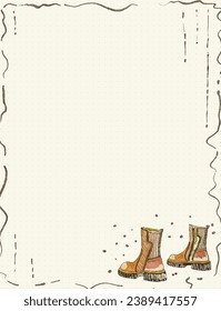 Plano de libro escribir línea de papel moda cuaderno ilustraciones zapatos cuaderno abstracto