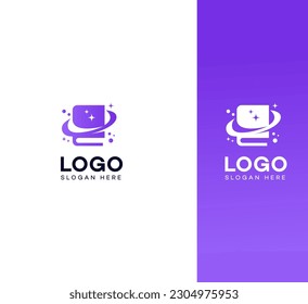 BOOK planet logo satellite vector design template cosmos best concept web icon app science