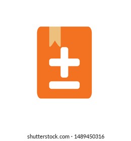 book plus negative icon design vector