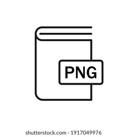 Book PNG format icon. Vector illustration
