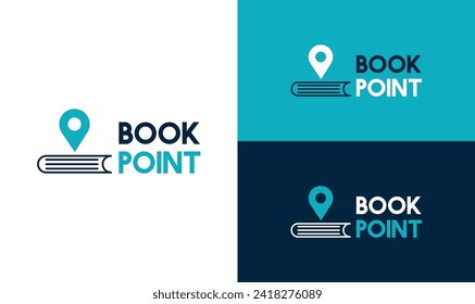 Diseño del logotipo de punto del libro, diseño del logotipo del centro del libro.